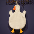 Cartoon Goose Hanging Hand Towel — Super-Absorbent Quick-Dry Kitchen &amp; Bath Towel