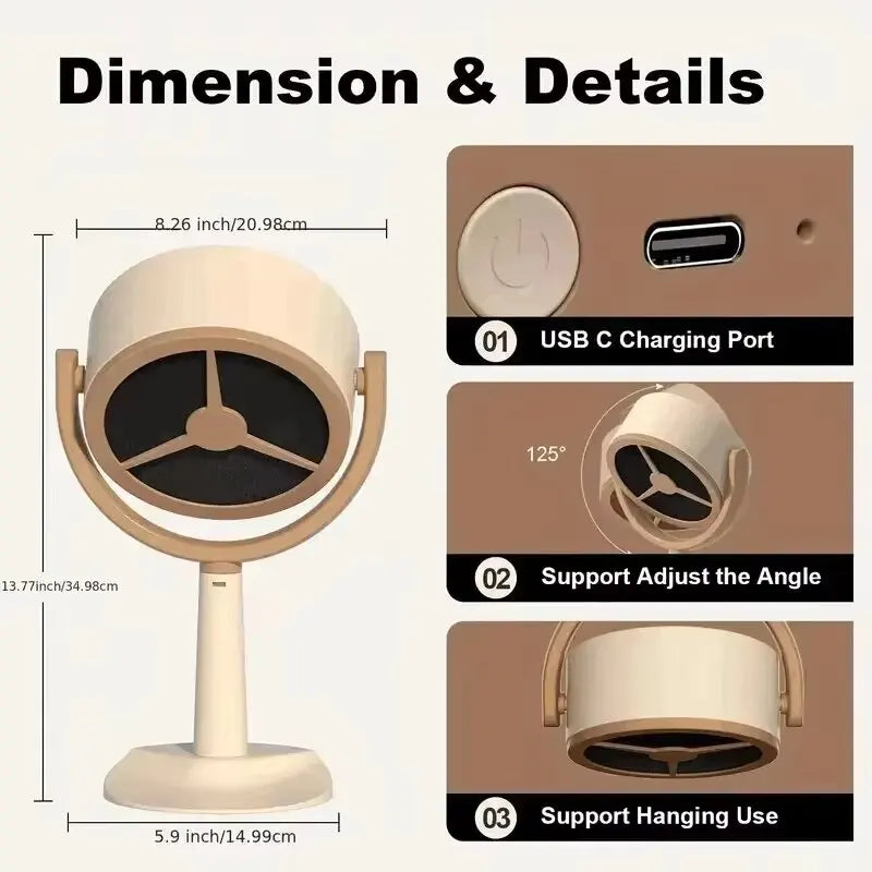 Portable Desktop Range Hood — USB Mini Extractor Fan for Hot Pot, BBQ & Frying