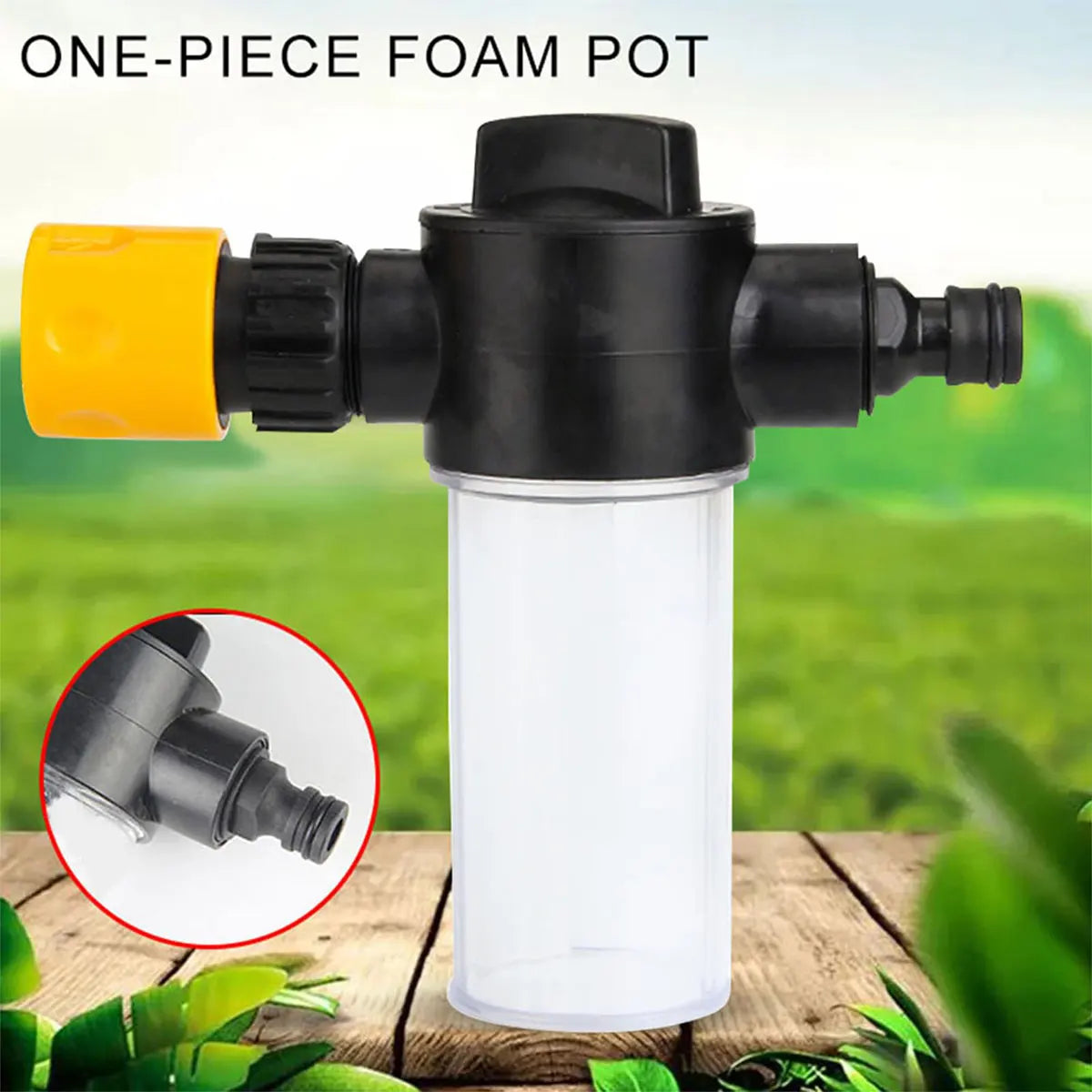 Foam pot Car Wash Foam Gun - Adjustable Foam Sprayer for Pressure Washer & Hose Connect Foam Pot for Car Care and Cleaning