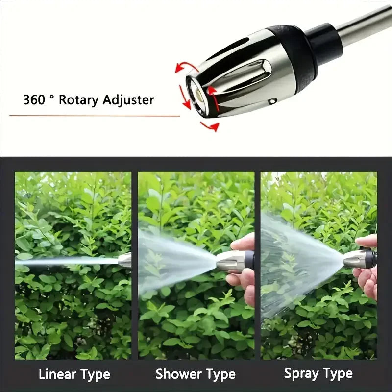 High Pressure Car Wash Foam Gun With Long Handle - Adjustable Nozzle For Cleaning, Watering And inflating Tires - includes Foam